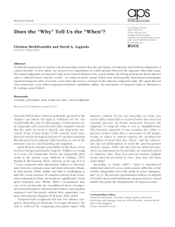 Does the &ldquo;Why&rdquo; Tell Us the