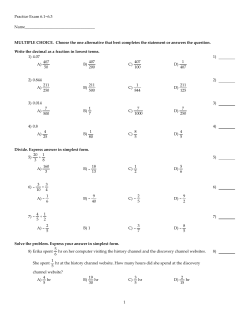 6-1, 6-2, 6-3 Practice Exam