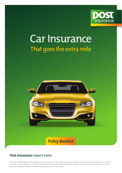 Car Policy Booklet - Aviva