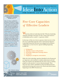 Ideas into Action for School and System Leaders: Five Core