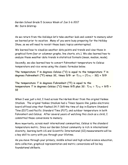 Garden School Grade 5 Science Week of Jan 3