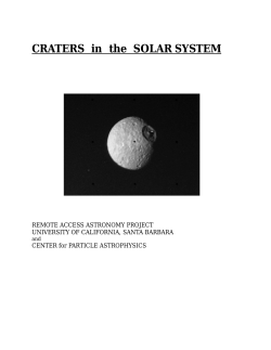 CRATERS in the SOLAR SYSTEM