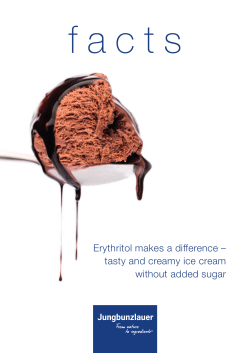 Erythritol makes a difference – tasty and creamy ice