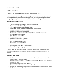 Understanding Suicide