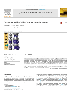 Asymmetric capillary bridges between contacting spheres