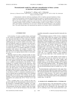 Thermodynamic model for solid-state amorphization in binary