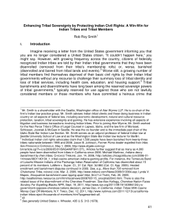 41 Enhancing Tribal Sovereignty by Protecting Indian Civil Rights: A