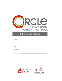 Observation Form - The Children`s Learning Institute