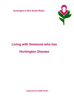 Living with Someone who has Huntington Disease