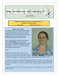 May - Marathon Residential and Counseling Services