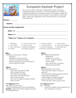 European Explorer Project