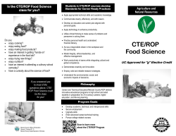 Food Science Brochure - Merced County Office of Education