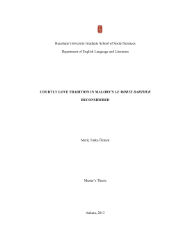 Courtly love tradition in malory`s le morte darthur reconsidered