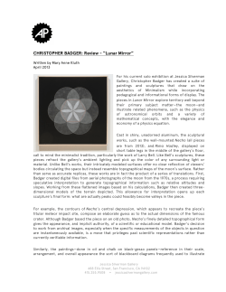 CHRISTOPHER BADGER: Review - &ldquo;Lunar Mirror&rdquo;
