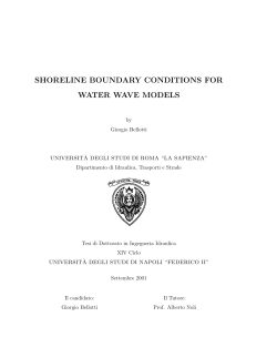 shoreline boundary conditions for water wave models
