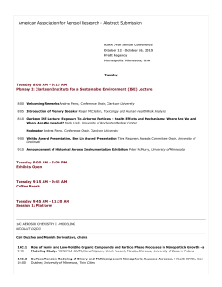 Conference Program - AAAR Annual Conference