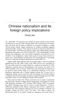 Chinese nationalism and its foreign policy - ANU Press