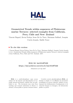 Geometrical Trends within sequences of Pleistocene marine