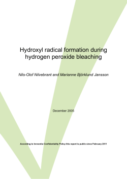 Hydroxyl radical formation during hydrogen