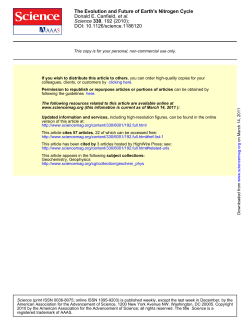 The Evolution and Future of Earth`s Nitrogen Cycle