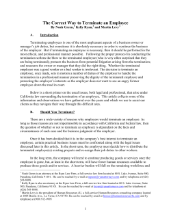 The Correct Way To Terminate An Employee