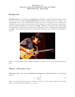 Background Theory: Mersenne`s Law