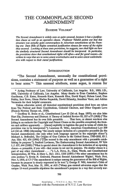 the commonplace second amendment