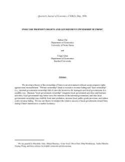 Insecure Property Rights and Government Ownership of Firms