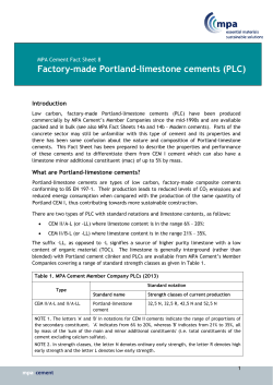 Factory-made Portland-limestone cements (PLC)