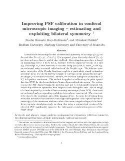 Improving PSF calibration in confocal microscopic imaging Я