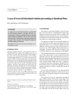 A case of reversed intestinal rotation presenting as duodenal ileus