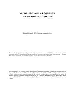 georgia standards and guidelines for archaeological surveys