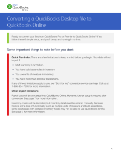 Converting a QuickBooks Desktop file to QuickBooks