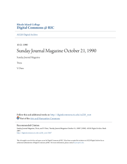 Sunday Journal Magazine October 21, 1990