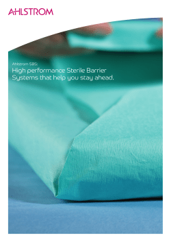 High performance Sterile Barrier Systems that help you