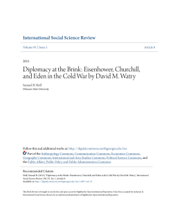 Diplomacy at the Brink: Eisenhower, Churchill, and Eden in the Cold