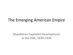 Republican Capitalist Development in the USA - Purdue e-Pubs