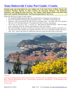 Toms Dubrovnik Cruise Port Guide: Croatia