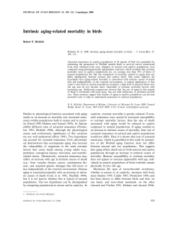 Intrinsic aging-related mortality in birds