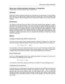 Shear-wave velocity estimation techniques