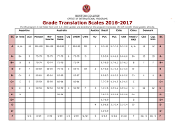 Grade Translation Scales 2016-2017