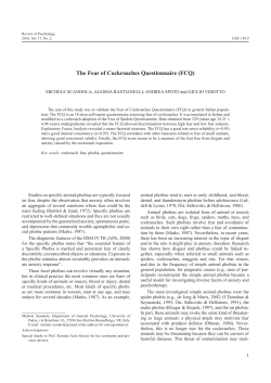 The Fear of Cockroaches Questionnaire (FCQ)