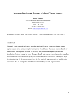 Investment Practices and Outcomes of Informal Venture Investors