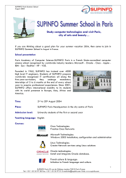Study computer technologies and visit Paris, city of arts and beauty&hellip;