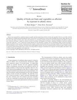 Quality of fresh-cut fruits and vegetables as affected by