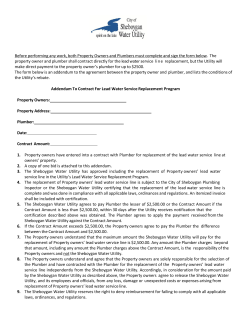 Property Owner and Plumber Contract