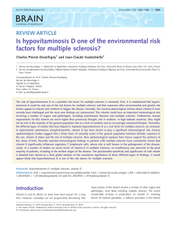 Is hypovitaminosis D one of the environmental risk factors for