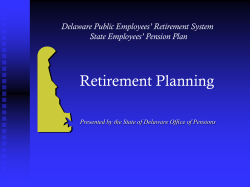 Delaware Public Employees` Retirement System State