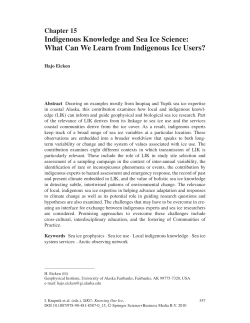 Indigenous Knowledge and Sea Ice Science: What Can We Learn