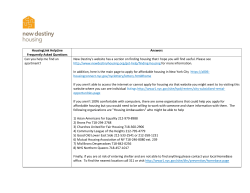 HousingLink HelpLine Frequently Asked Questions Answers Can